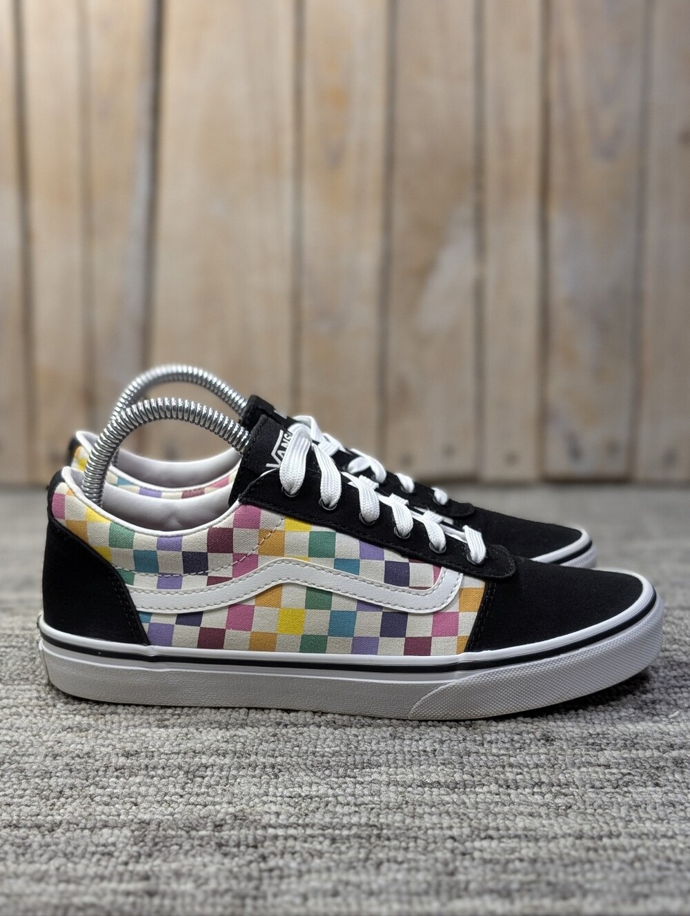 Vans Old Skool in Black/MultiColor Checkerboards